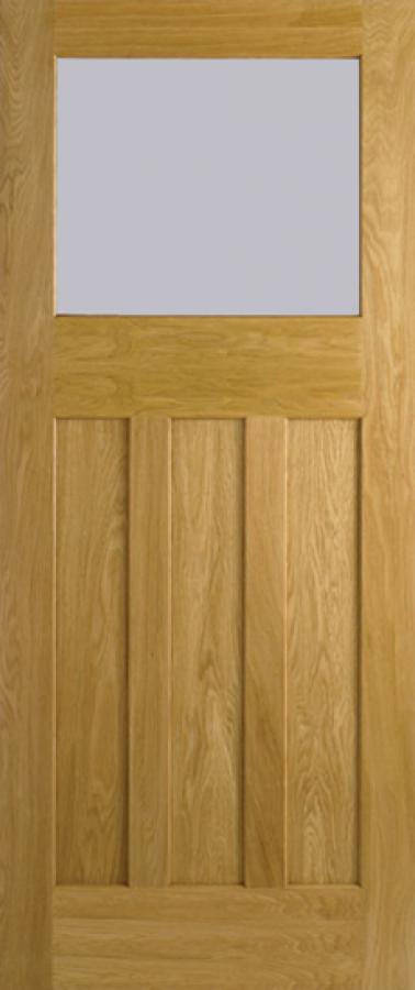 DX 30's Style Internal Oak Door (frosted glass)